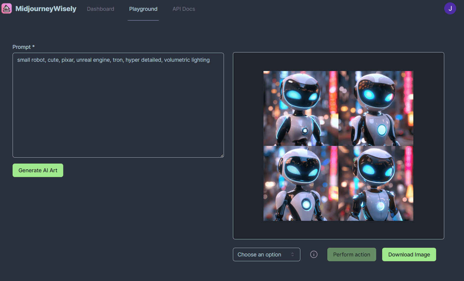 small robot, cute, pixar, unreal engine, tron, hyper detailed, volumetric lighting