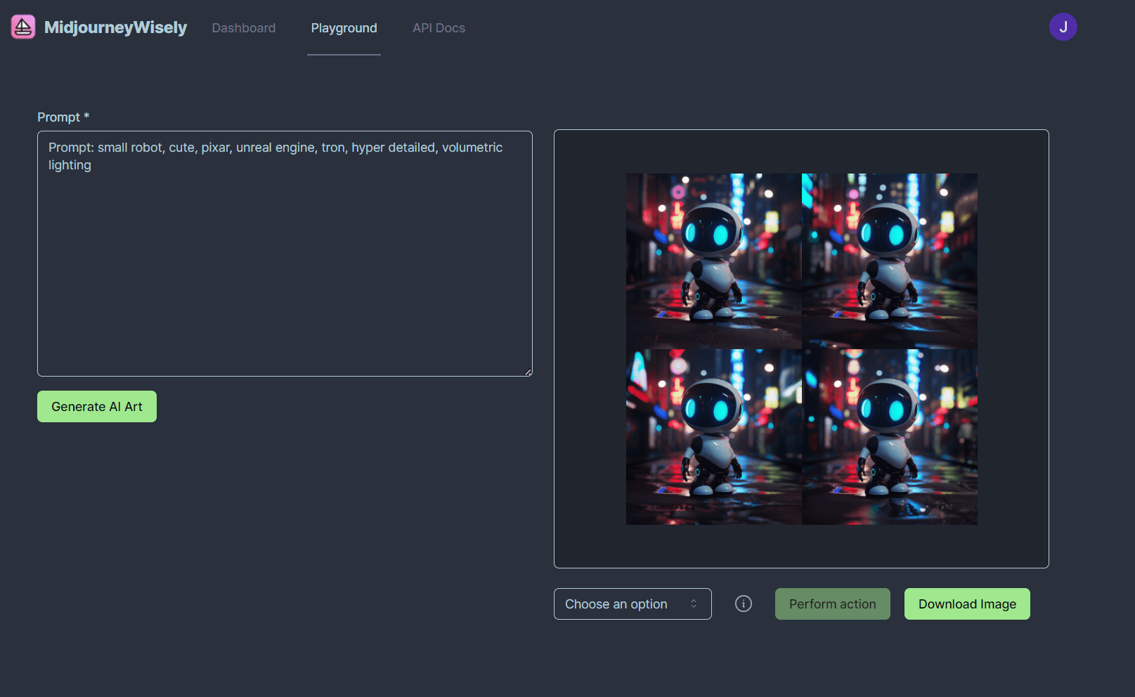 small robot, cute, pixar, unreal engine, tron, hyper detailed, volumetric lighting
