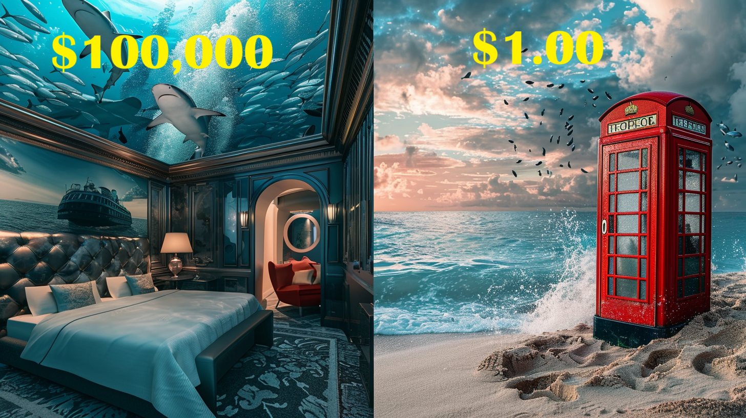 I Survived $1 VS $100,000 Vacation!