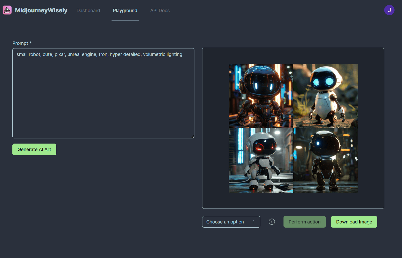 small robot, cute, pixar, unreal engine, tron, hyper detailed, volumetric lighting